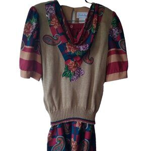 Leslie Fay vintage 2 piece set size 16